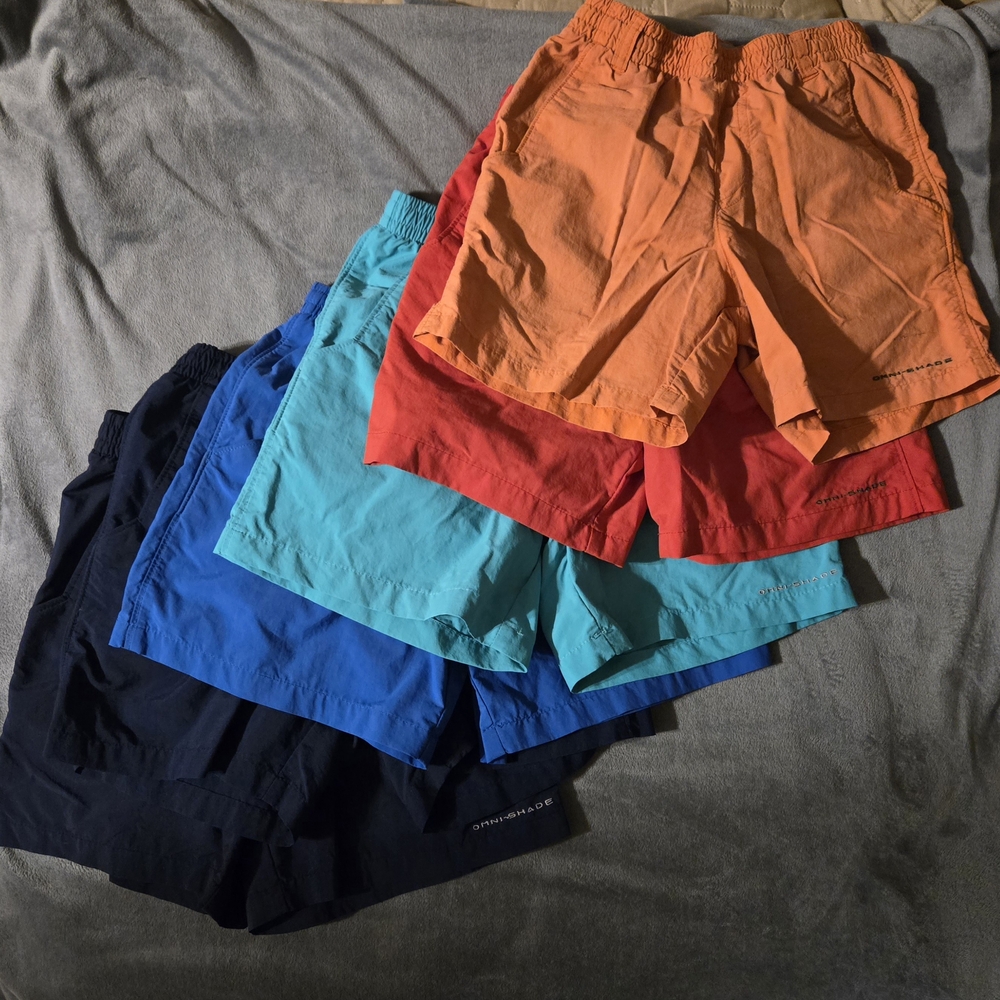 Columbia Kids' Colorful Shorts Set - Orange, Red, Blue, Black